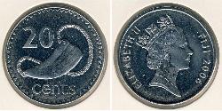 20 Цент Фіджі Нікель/Мідь Єлизавета II (1926-2022)