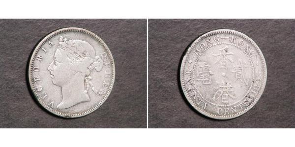 20 Цент Гонконг Серебро Виктория (1819 - 1901)