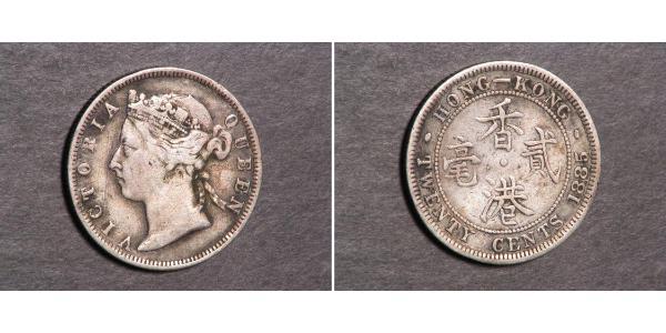 20 Цент Гонконг Серебро Виктория (1819 - 1901)
