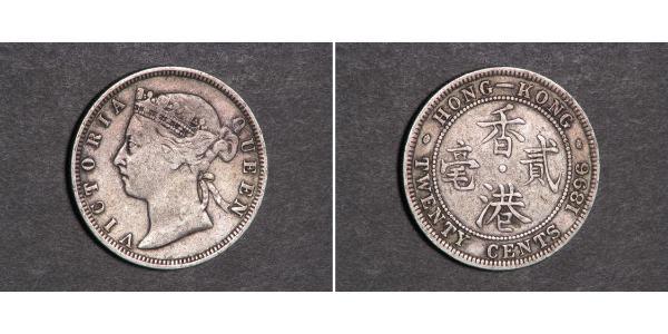 20 Цент Гонконг Серебро Виктория (1819 - 1901)