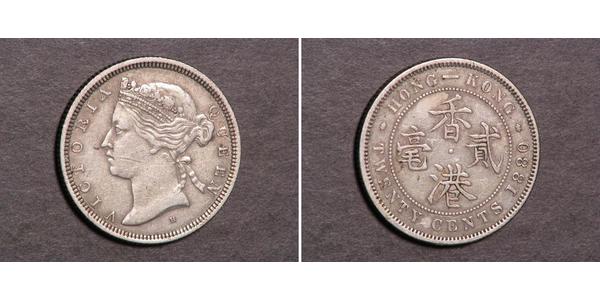 20 Цент Гонконг Серебро Виктория (1819 - 1901)