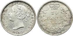 20 Цент Канада Серебро Виктория (1819 - 1901)