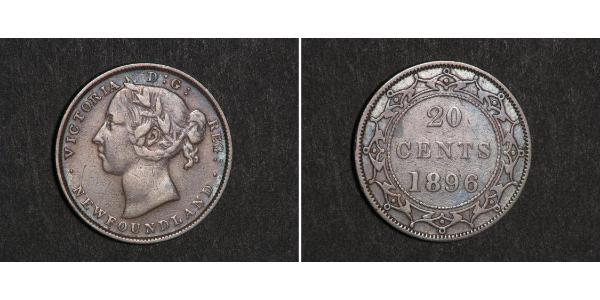 20 Цент Канада / Ньюфаундленд и Лабрадор Серебро Виктория (1819 - 1901)