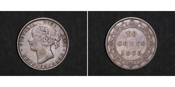 20 Цент Канада / Ньюфаундленд и Лабрадор Серебро Виктория (1819 - 1901)
