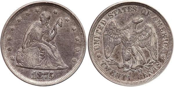 20 Цент США (1776 - ) Серебро/Медь 