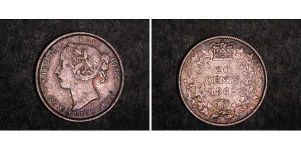20 Цент Канада Срібло Вікторія (1819 - 1901)
