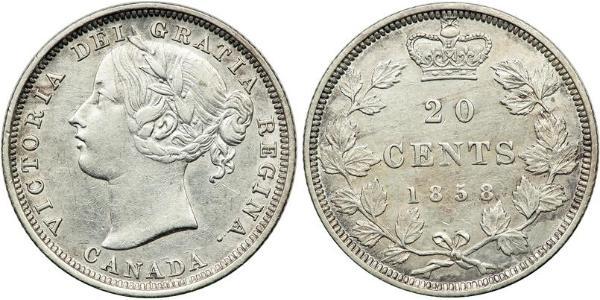 20 Цент Канада Срібло Вікторія (1819 - 1901)