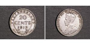 20 Цент Ньюфаундленд і Лабрадор Срібло Георг V (1865-1936)