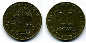 20 Шиллинг Австрийская Республика(1955 - ) Алюминий/Никель/Медь 