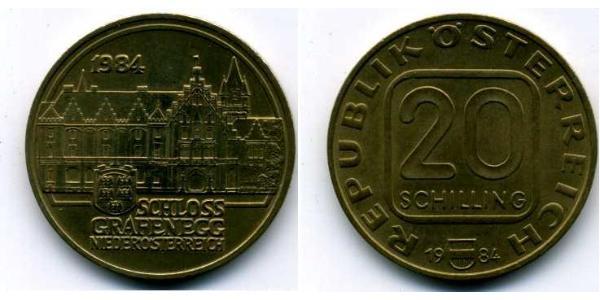 20 Шиллинг Австрийская Республика(1955 - ) Алюминий/Никель/Медь 