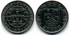 20 Эскудо Португалия / Portuguese Angola (1575-1975) Никель/Медь 
