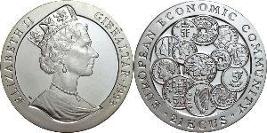 21 Ecu Gibraltar Argent Elizabeth II (1926-2022)