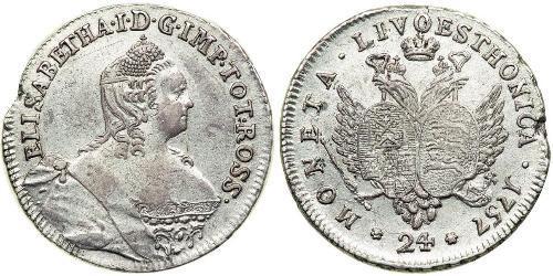 24 Copeca Impero russo (1720-1917) Argento Elisabetta I (1709-1762)