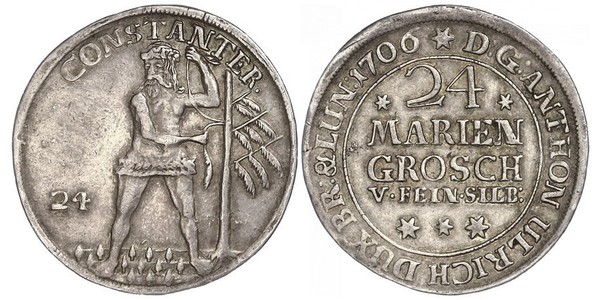 24 Mariengroschen Stati federali della Germania Argento 