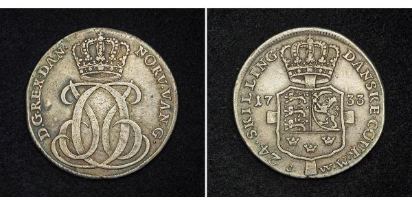 24 Skilling Dänemark Silber Christian VI. (Dänemark und Norwegen) (1699 - 1746)