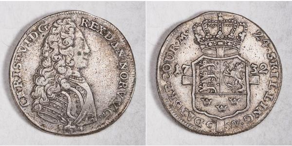 24 Skilling Dänemark Silber Christian VI. (Dänemark und Norwegen) (1699 - 1746)