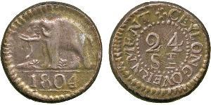24 Stiver Sri Lanka/Ceylon Silver 