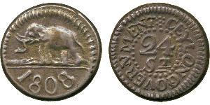 24 Stiver Sri Lanka/Ceylon Silver 