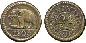 24 Stiver Sri Lanka/Ceylon Silver 