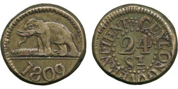 24 Stiver Sri Lanka/Ceylon Silver 