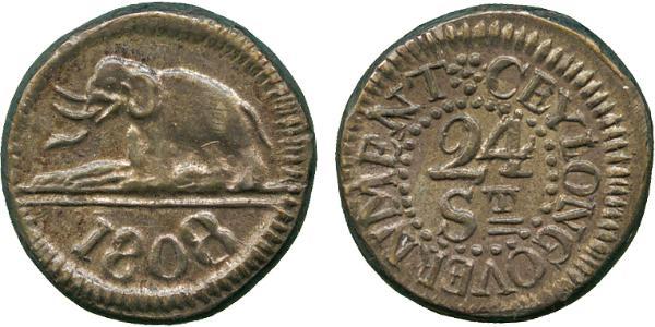 24 Stiver Sri Lanka/Ceylon Silver 