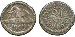 24 Stiver Sri Lanka/Ceylon 銀 