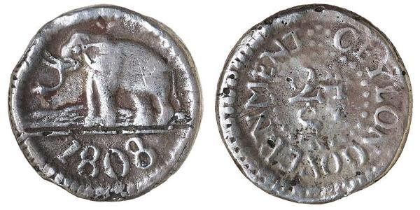 24 Stiver Sri Lanka/Ceylon 銀 