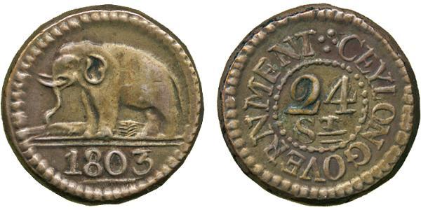 24 Stiver Sri Lanka/Ceylon 銀 