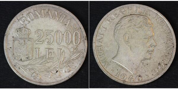 25000 Leu Roumanie Argent 