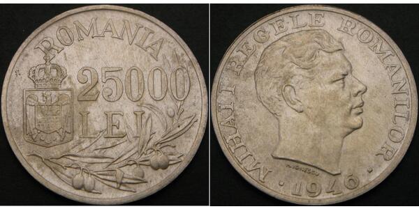 25000 Leu Rumänien Silber 