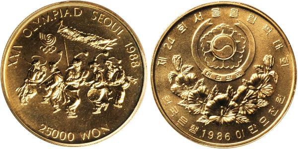 25000 Won South Korea Gold 