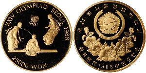 25000 Won Corea del Sud Oro 