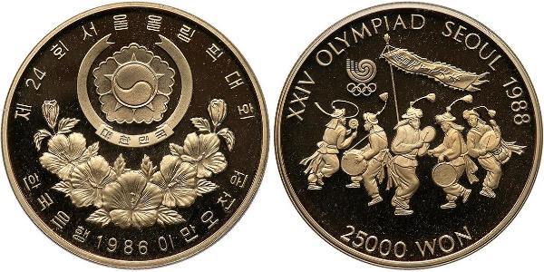 25000 Won Corea del Sud Oro 