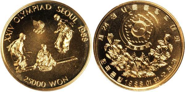 25000 Won Corea del Sud Oro 