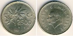 2500 Lira Turkey (1923 - )  