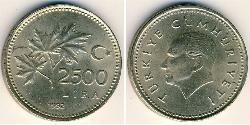 2500 Lira Turquie (1923 - )  