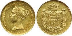 2500 Reis Regno del Portogallo (1139-1910) Oro Maria II del Portogallo (1819-1853)
