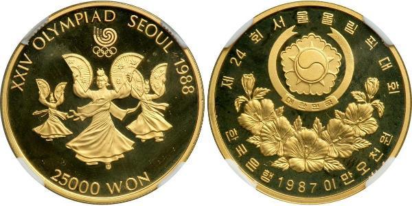 2500 Won South Korea Gold 