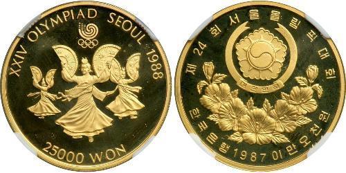 2500 Won Corée du Sud Or 