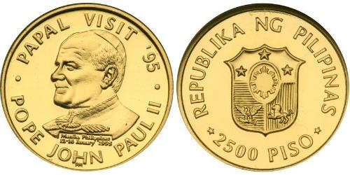 2500 Песо Филиппины Золото Иоанн Павел II (1920 - 2005)