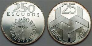 250 Escudo République portugaise (1975 - ) Argent 