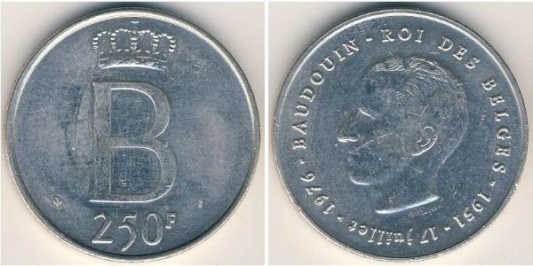 250 Franc Belgique Argent Léopold III (roi des Belges)