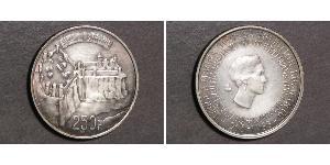 250 Franc Luxemburgo Plata 