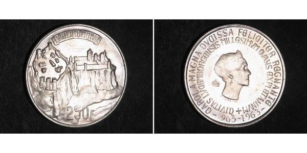 250 Franc Luxemburg Silber 
