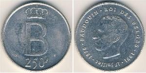 250 Franc Belgium Silver Leopold III of Belgium