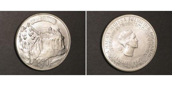 250 Franc Luxembourg Silver 