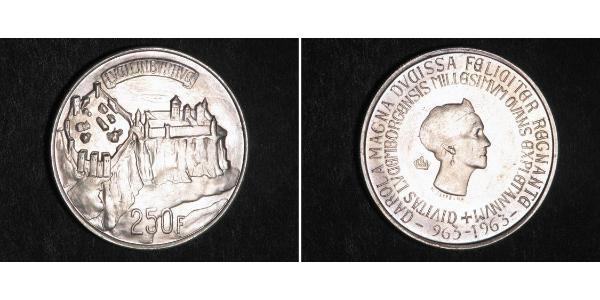 250 Franc Luxembourg Silver 