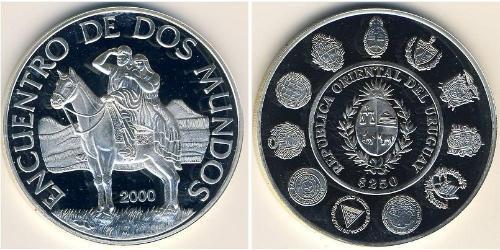 250 Peso Uruguay Silver 