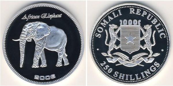 250 Shilling Somalie Argent 
