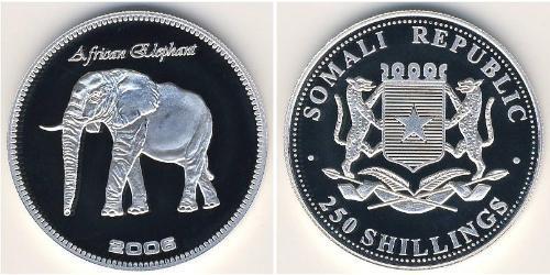 250 Shilling Somalia Argento 